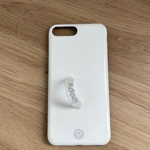Matte white iPhone 8 Plus loopy case